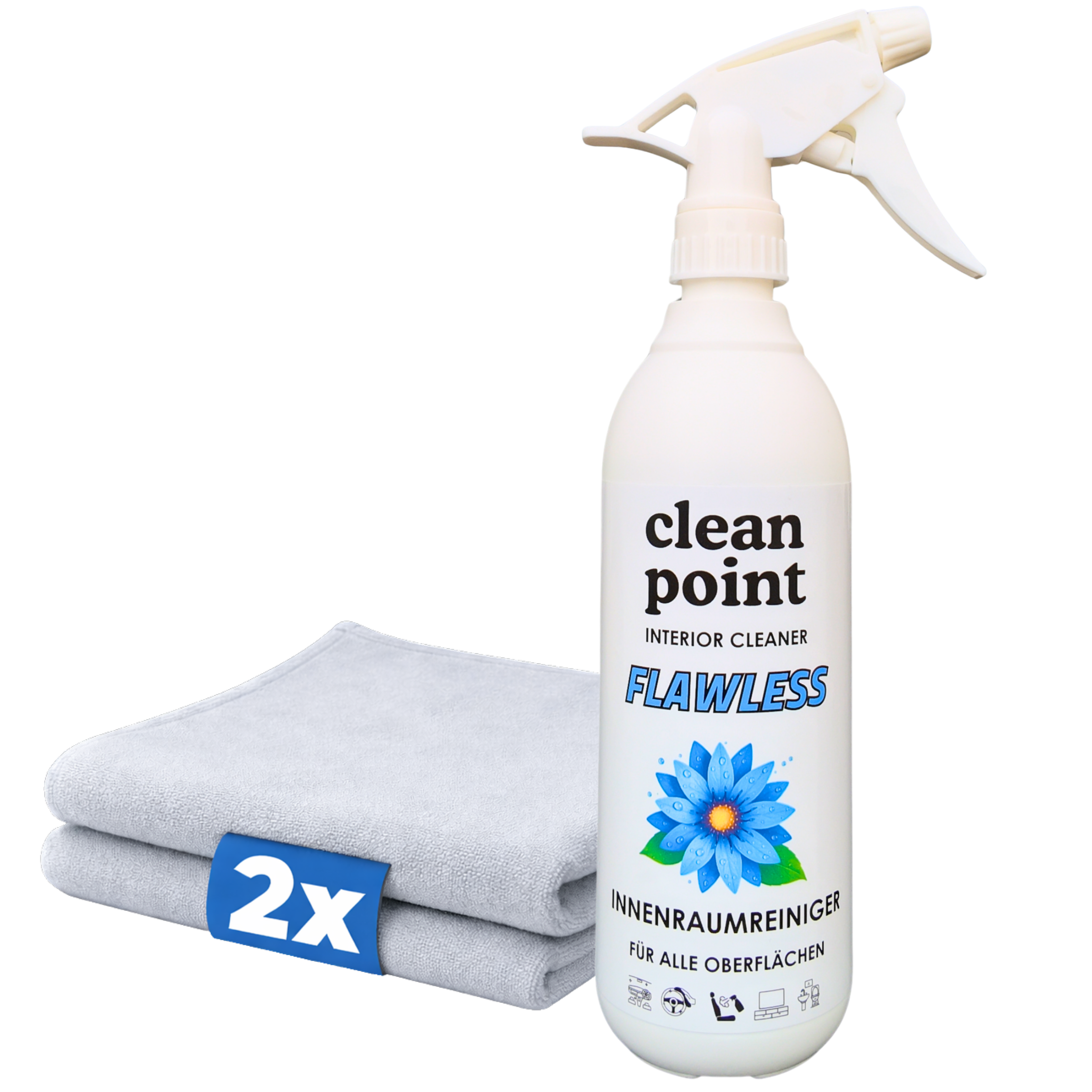 Innenraumreiniger Set Flawless – Auto Innenraum Reinigung – Clean Point Autopflege & Shop