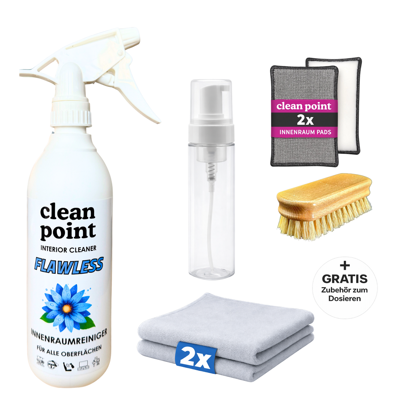 Leder Schaum Reinigungs-Set – für private Fahrzeugpflege