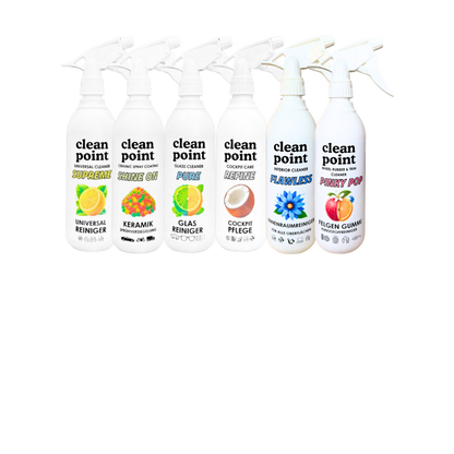Clean Point Autopflege Probe-Set – 6× 500 ml Innen & Außen