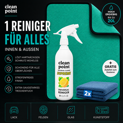 Universalreiniger Set mit XXL Trockentuch (60×90 cm)