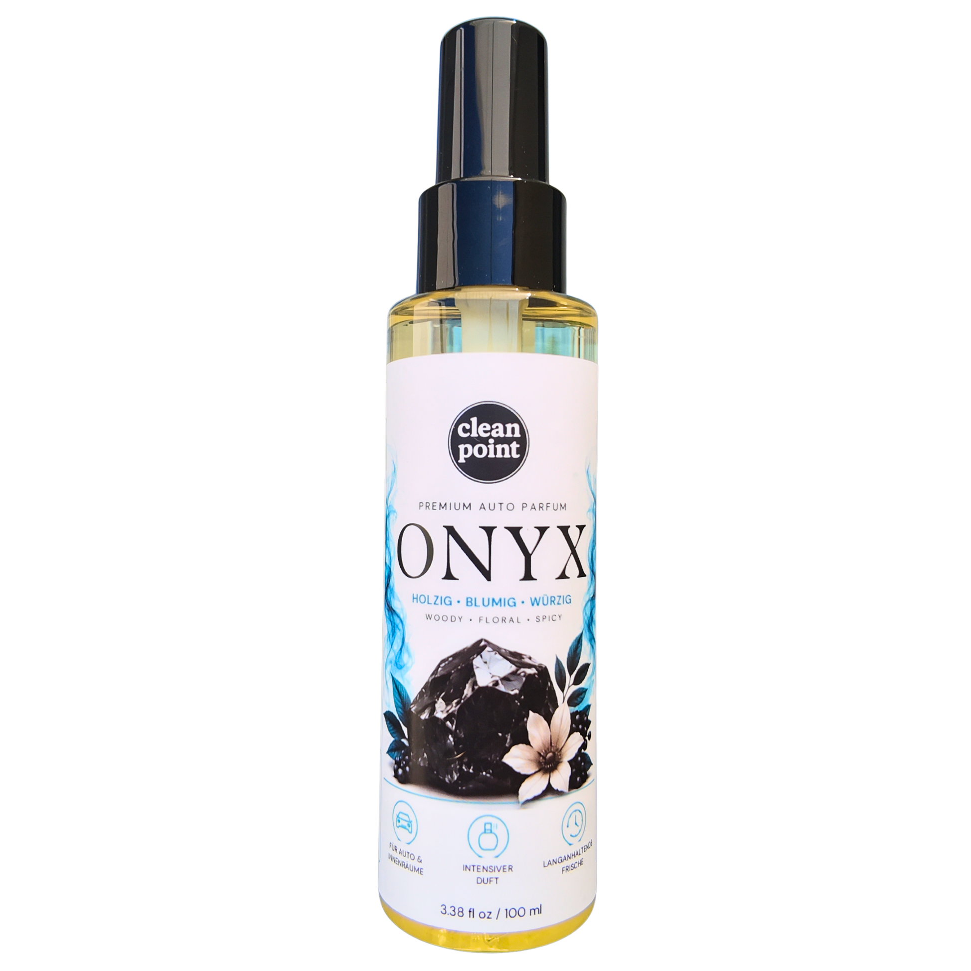 ONYX Premium Auto Parfum 100 ml von Clean Point – holziger, blumiger und würziger Duft