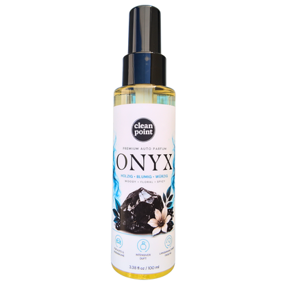 ONYX Premium Auto Parfum 100 ml von Clean Point – holziger, blumiger und würziger Duft