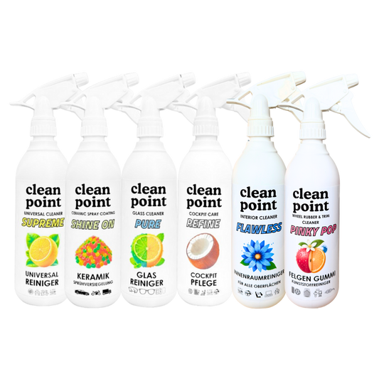 Clean Point Autopflege Probe-Set – 6× 500 ml Innen & Außen