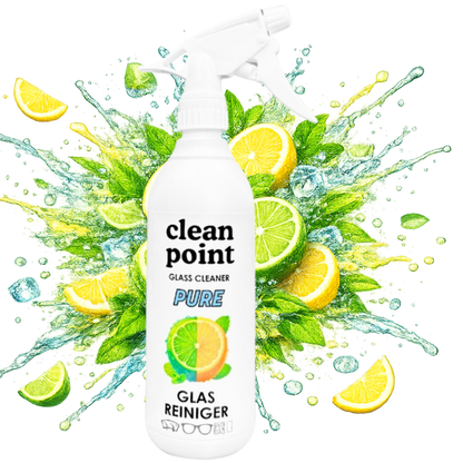 Clean Point Glasreiniger 500ml streifenfrei schnell trocknend Premium Design