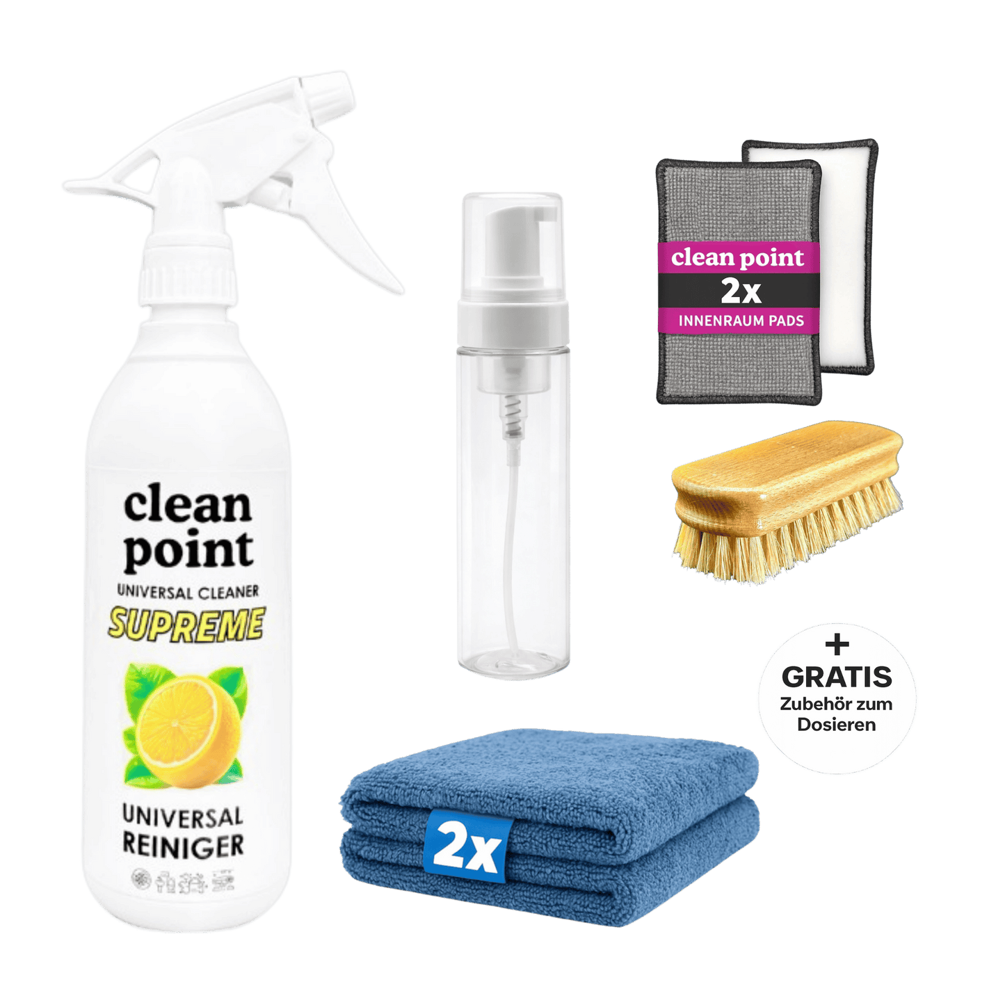 CleanPoint Lederreiniger PRO Konzentrat Set für professionelle Lederreinigung im Fahrzeug