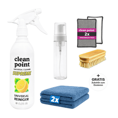 CleanPoint Lederreiniger PRO Konzentrat Set für professionelle Lederreinigung im Fahrzeug