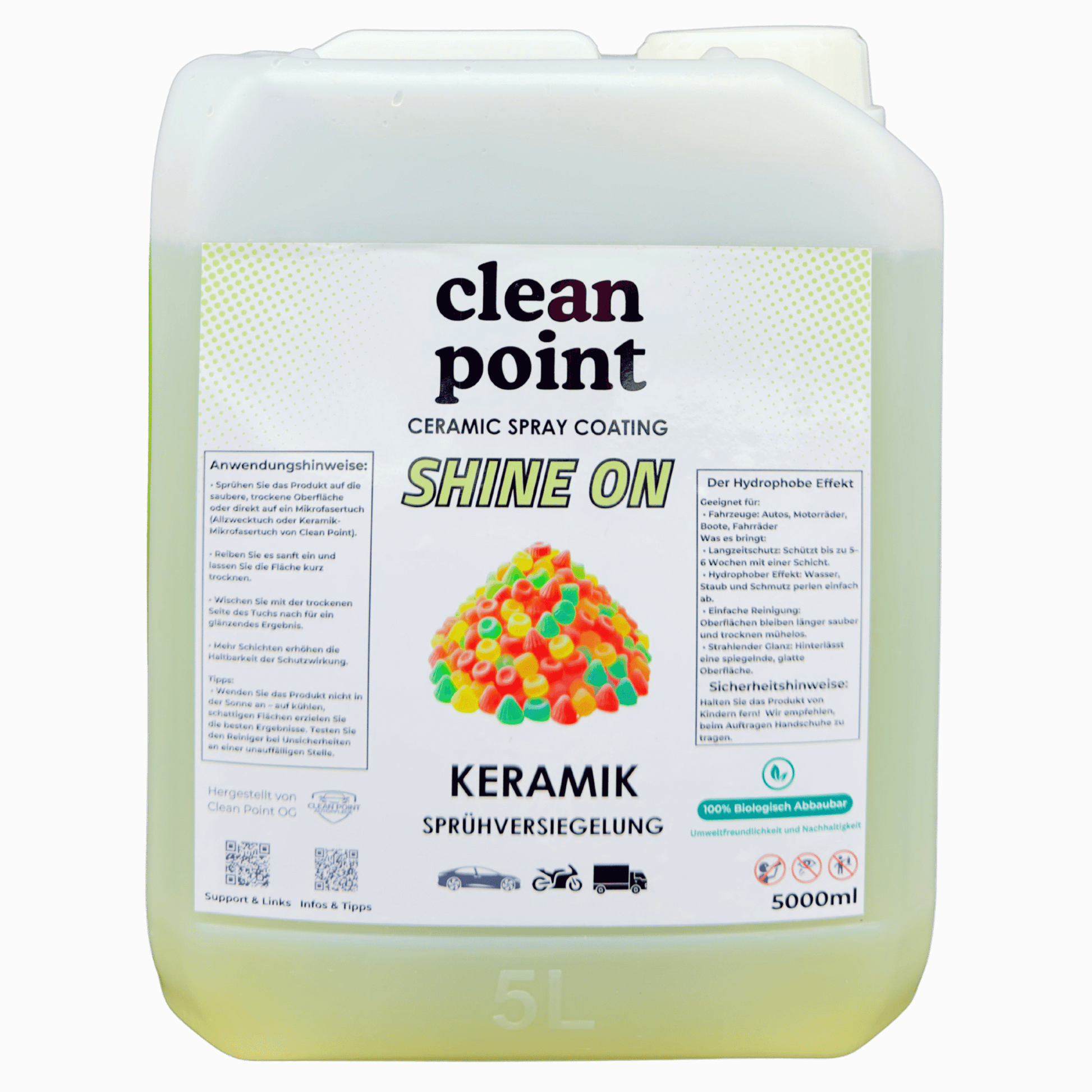 Keramik Quick Detailer 5L Shine On – Sprühversiegelung für Auto Lack mit starkem Abperleffekt