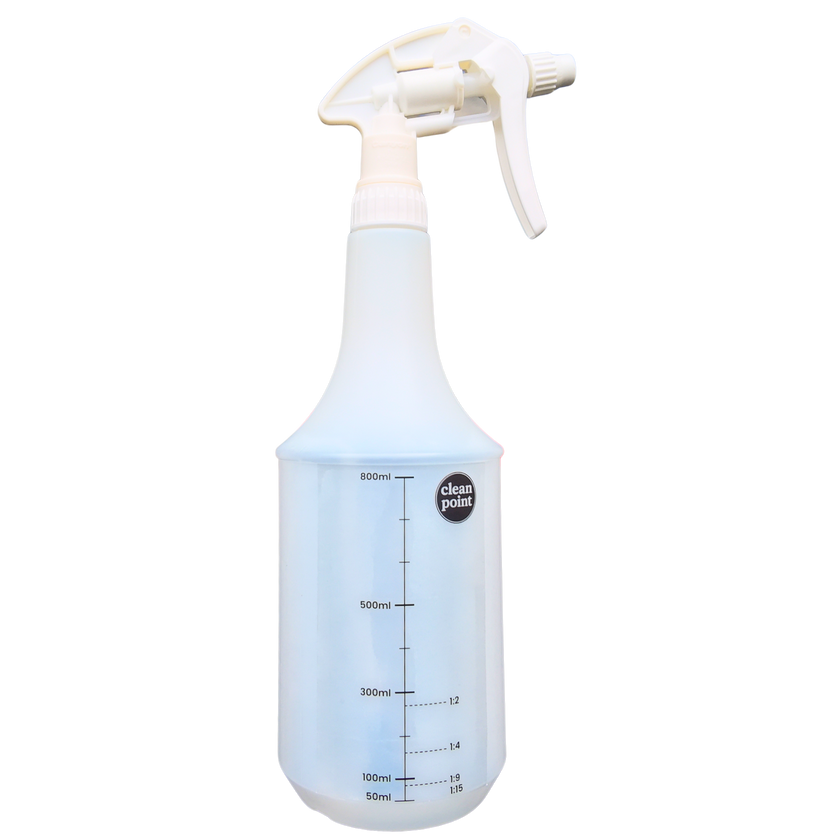 Clean Point Premium Sprühflasche 1000 ml mit Messskala und verstellbarem Sprühkopf